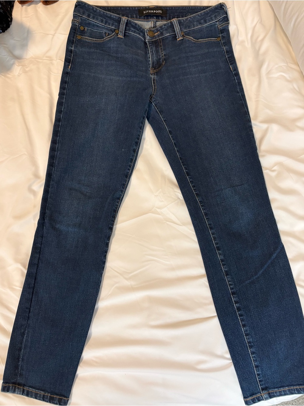 Liverpool Dark Blue Slim Cropped Jeans NWOT
